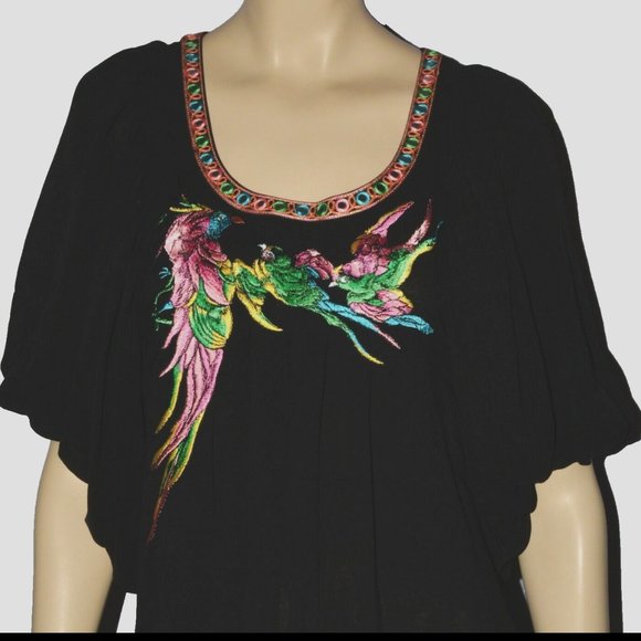 MATTHEW WILLIAMSON H&M NEW NWT $199 SZ 6 S SMALL BLACK SILK EMBROIDERED DRESS - Picture 5 of 15